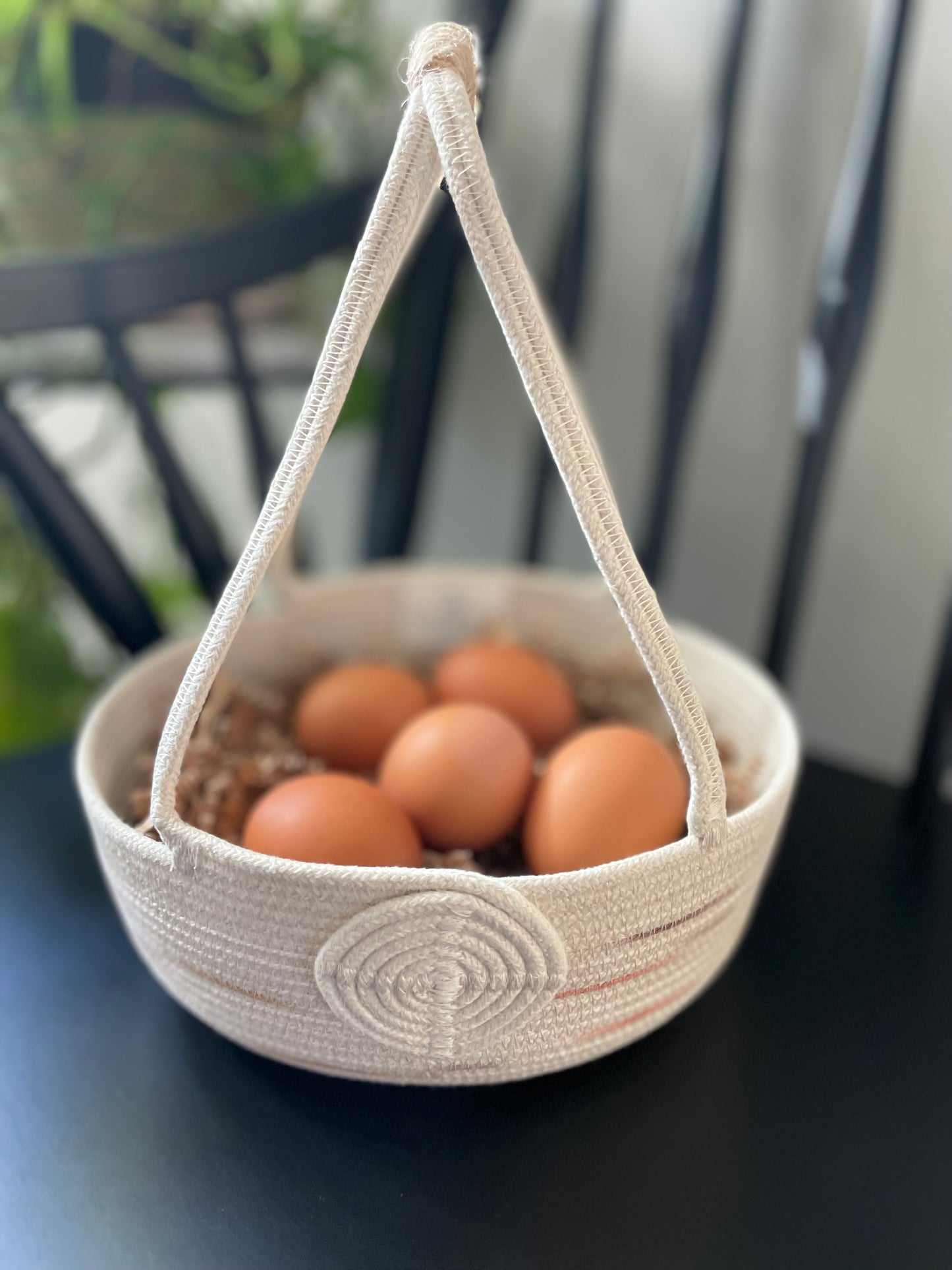 Egg Collector Cotton Rope Basket