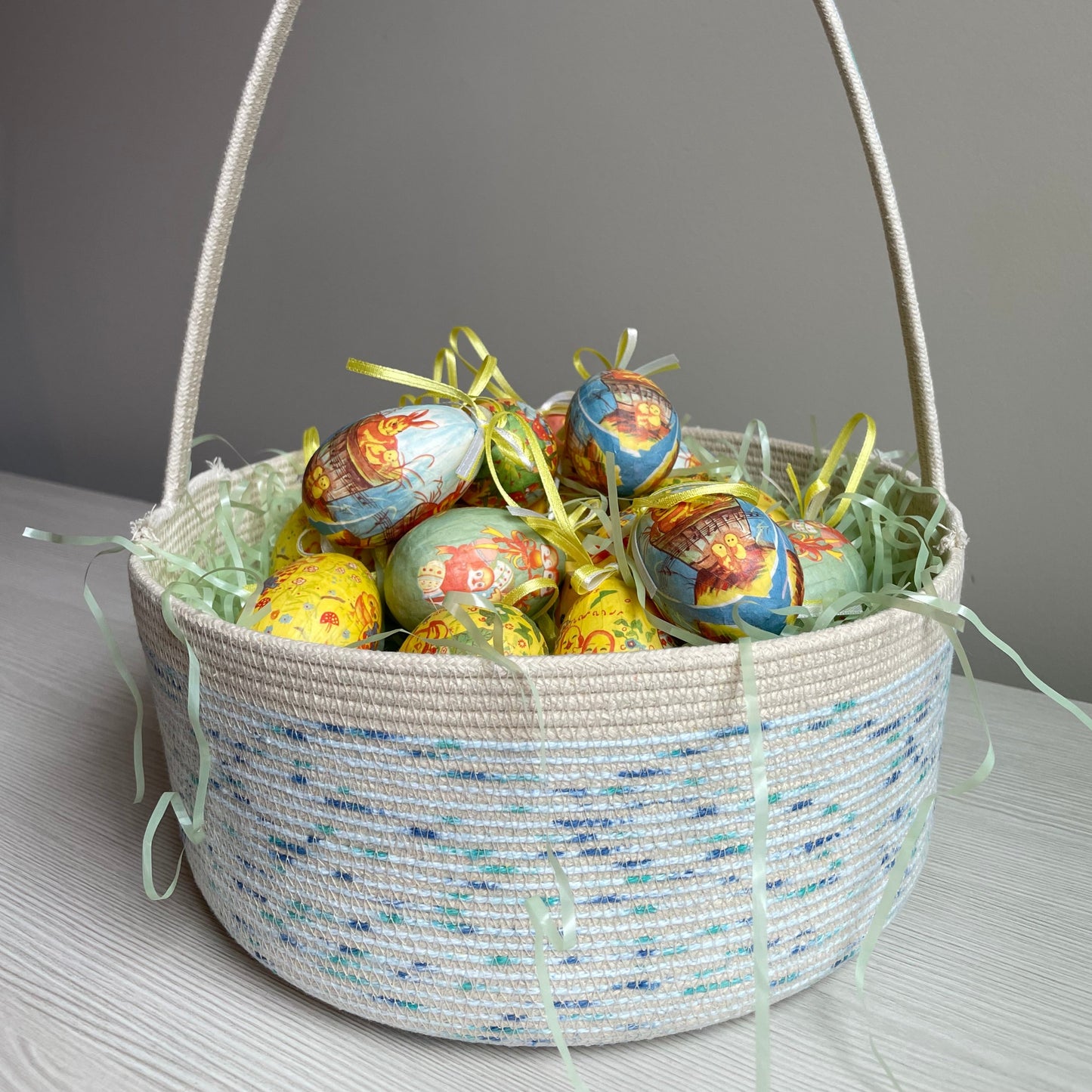 Large Coiled Cotton Rope Easter Basket