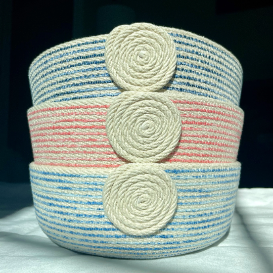 Coiled Cotton Rope Bowl/Basket