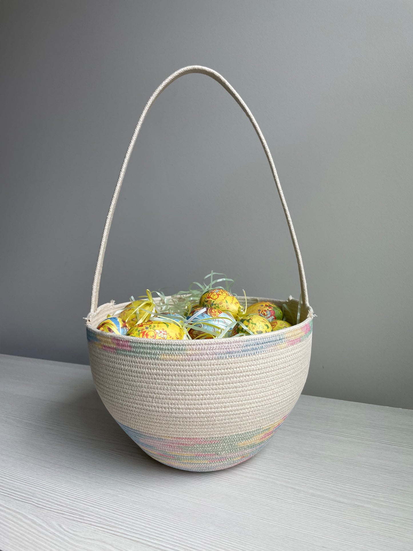 Medium Coiled Cotton Rope Easter Basket
